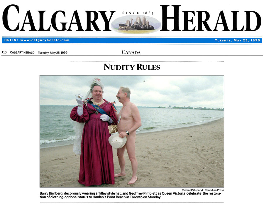 Calgary Herald 1999-05-25 p.A11 - Hanlan’s Point CO-zone opens